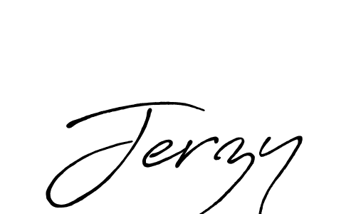 Jerzy stylish signature style. Best Handwritten Sign (Antro_Vectra_Bolder) for my name. Handwritten Signature Collection Ideas for my name Jerzy. Jerzy signature style 7 images and pictures png