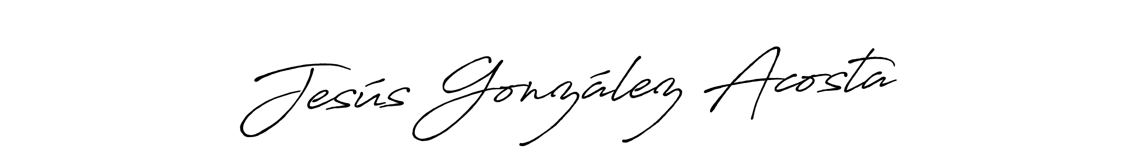 Create a beautiful signature design for name Jesús González Acosta. With this signature (Antro_Vectra_Bolder) fonts, you can make a handwritten signature for free. Jesús González Acosta signature style 7 images and pictures png