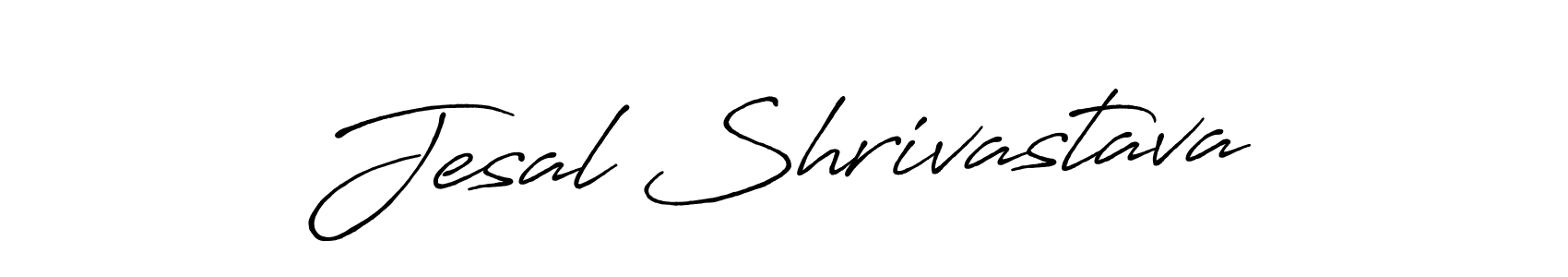 Jesal Shrivastava stylish signature style. Best Handwritten Sign (Antro_Vectra_Bolder) for my name. Handwritten Signature Collection Ideas for my name Jesal Shrivastava. Jesal Shrivastava signature style 7 images and pictures png
