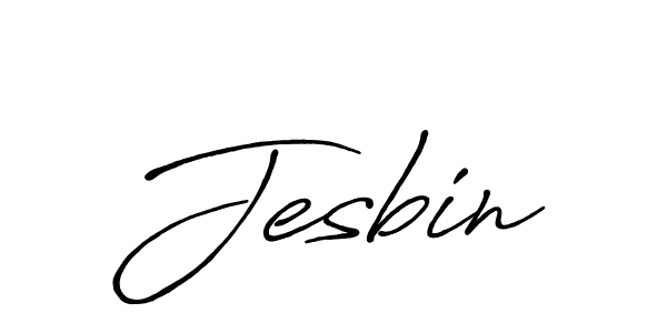 Jesbin stylish signature style. Best Handwritten Sign (Antro_Vectra_Bolder) for my name. Handwritten Signature Collection Ideas for my name Jesbin. Jesbin signature style 7 images and pictures png