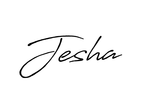 How to make Jesha name signature. Use Antro_Vectra_Bolder style for creating short signs online. This is the latest handwritten sign. Jesha signature style 7 images and pictures png