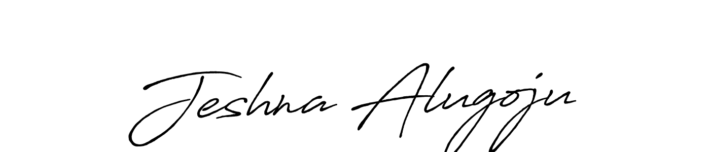 if you are searching for the best signature style for your name Jeshna Alugoju. so please give up your signature search. here we have designed multiple signature styles  using Antro_Vectra_Bolder. Jeshna Alugoju signature style 7 images and pictures png