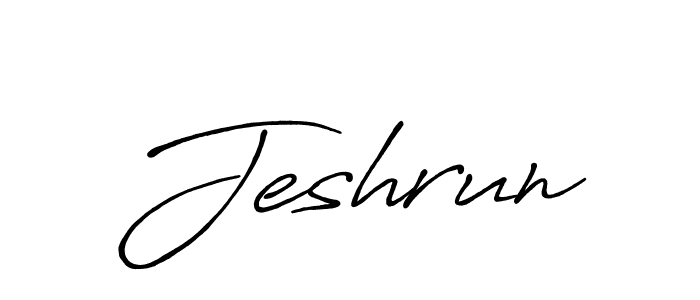 Design your own signature with our free online signature maker. With this signature software, you can create a handwritten (Antro_Vectra_Bolder) signature for name Jeshrun. Jeshrun signature style 7 images and pictures png