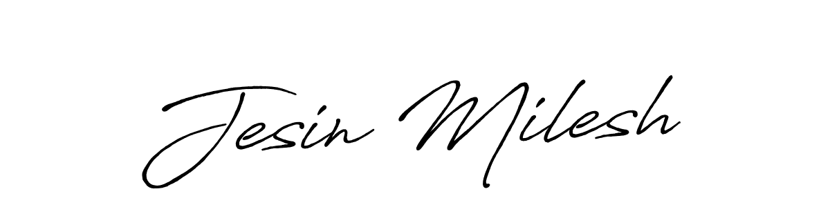 How to Draw Jesin Milesh signature style? Antro_Vectra_Bolder is a latest design signature styles for name Jesin Milesh. Jesin Milesh signature style 7 images and pictures png