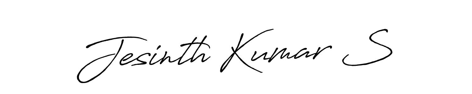 Make a beautiful signature design for name Jesinth Kumar S. Use this online signature maker to create a handwritten signature for free. Jesinth Kumar S signature style 7 images and pictures png