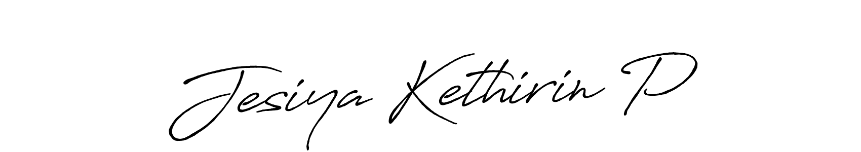 Design your own signature with our free online signature maker. With this signature software, you can create a handwritten (Antro_Vectra_Bolder) signature for name Jesiya Kethirin P. Jesiya Kethirin P signature style 7 images and pictures png