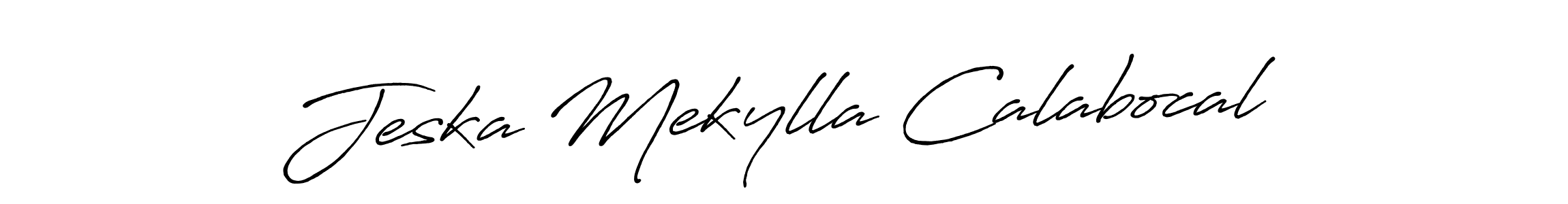 Jeska Mekylla Calabocal stylish signature style. Best Handwritten Sign (Antro_Vectra_Bolder) for my name. Handwritten Signature Collection Ideas for my name Jeska Mekylla Calabocal. Jeska Mekylla Calabocal signature style 7 images and pictures png