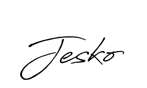 Also we have Jesko name is the best signature style. Create professional handwritten signature collection using Antro_Vectra_Bolder autograph style. Jesko signature style 7 images and pictures png