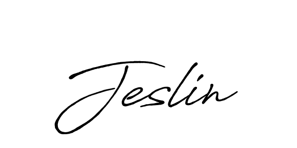 How to make Jeslin signature? Antro_Vectra_Bolder is a professional autograph style. Create handwritten signature for Jeslin name. Jeslin signature style 7 images and pictures png