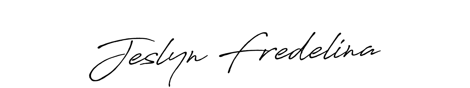 How to make Jeslyn Fredelina signature? Antro_Vectra_Bolder is a professional autograph style. Create handwritten signature for Jeslyn Fredelina name. Jeslyn Fredelina signature style 7 images and pictures png