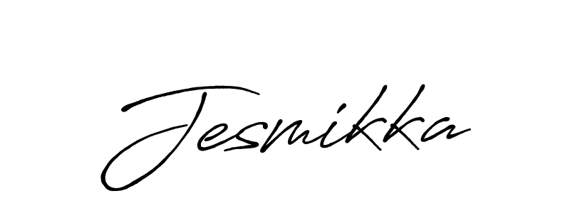 if you are searching for the best signature style for your name Jesmikka. so please give up your signature search. here we have designed multiple signature styles  using Antro_Vectra_Bolder. Jesmikka signature style 7 images and pictures png
