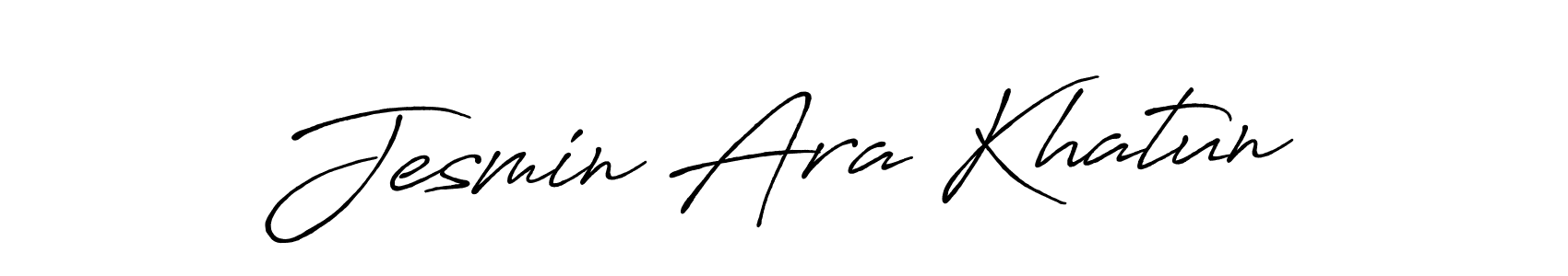 How to make Jesmin Ara Khatun name signature. Use Antro_Vectra_Bolder style for creating short signs online. This is the latest handwritten sign. Jesmin Ara Khatun signature style 7 images and pictures png
