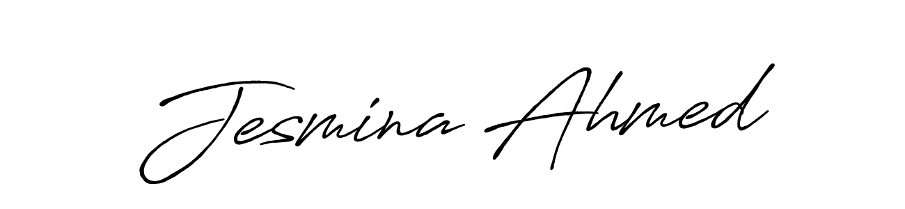 Use a signature maker to create a handwritten signature online. With this signature software, you can design (Antro_Vectra_Bolder) your own signature for name Jesmina Ahmed. Jesmina Ahmed signature style 7 images and pictures png