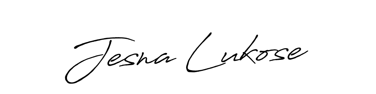 You should practise on your own different ways (Antro_Vectra_Bolder) to write your name (Jesna Lukose) in signature. don't let someone else do it for you. Jesna Lukose signature style 7 images and pictures png