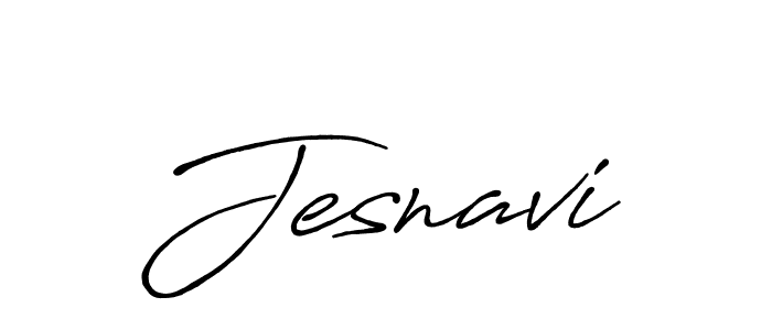 Make a beautiful signature design for name Jesnavi. With this signature (Antro_Vectra_Bolder) style, you can create a handwritten signature for free. Jesnavi signature style 7 images and pictures png