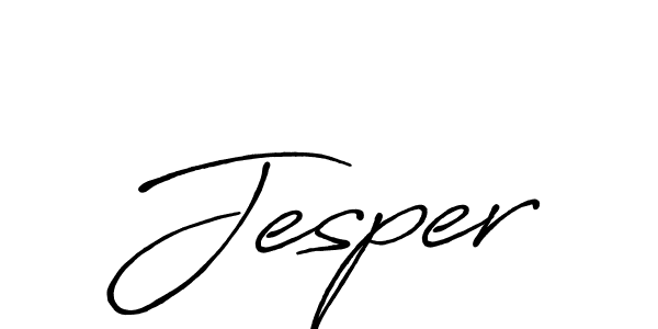 How to make Jesper signature? Antro_Vectra_Bolder is a professional autograph style. Create handwritten signature for Jesper name. Jesper signature style 7 images and pictures png