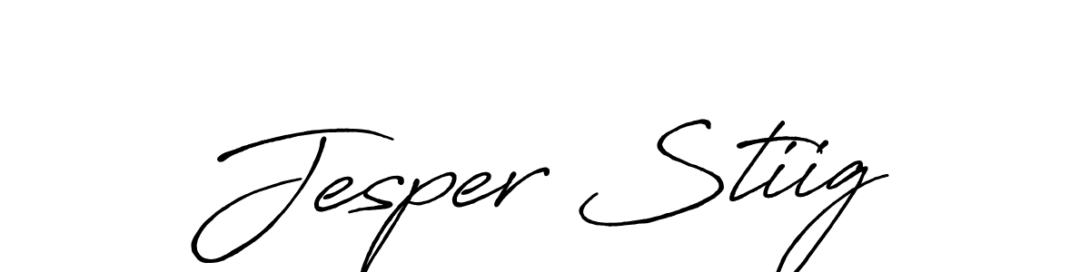 Use a signature maker to create a handwritten signature online. With this signature software, you can design (Antro_Vectra_Bolder) your own signature for name Jesper Stiig. Jesper Stiig signature style 7 images and pictures png