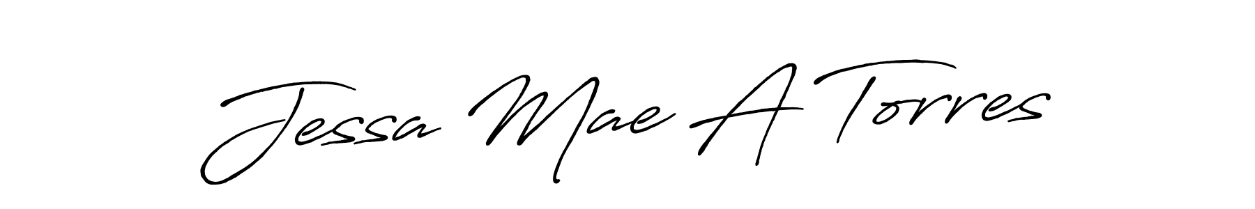 Create a beautiful signature design for name Jessa Mae A Torres. With this signature (Antro_Vectra_Bolder) fonts, you can make a handwritten signature for free. Jessa Mae A Torres signature style 7 images and pictures png