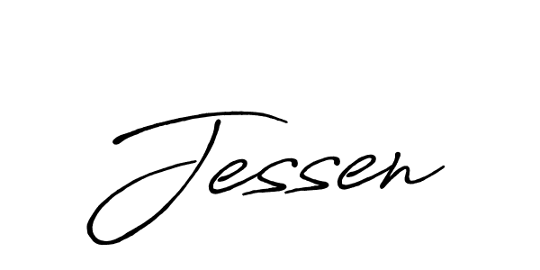 Also You can easily find your signature by using the search form. We will create Jessen name handwritten signature images for you free of cost using Antro_Vectra_Bolder sign style. Jessen signature style 7 images and pictures png