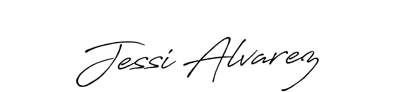 Jessi Alvarez stylish signature style. Best Handwritten Sign (Antro_Vectra_Bolder) for my name. Handwritten Signature Collection Ideas for my name Jessi Alvarez. Jessi Alvarez signature style 7 images and pictures png