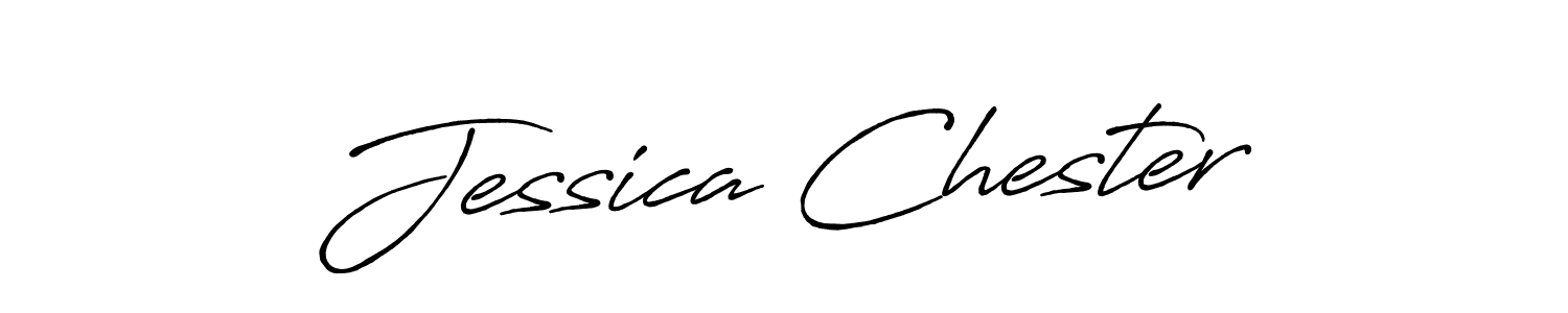 Make a beautiful signature design for name Jessica Chester. With this signature (Antro_Vectra_Bolder) style, you can create a handwritten signature for free. Jessica Chester signature style 7 images and pictures png