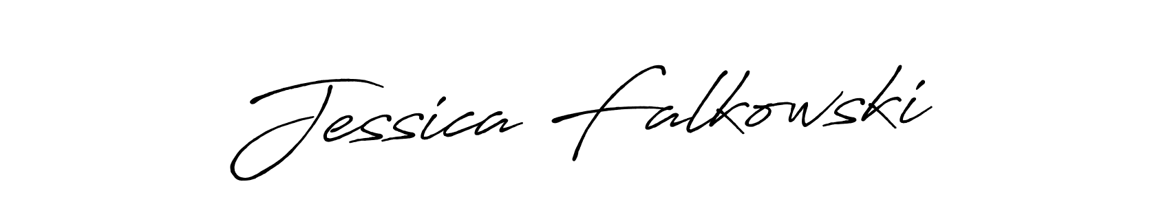 Design your own signature with our free online signature maker. With this signature software, you can create a handwritten (Antro_Vectra_Bolder) signature for name Jessica Falkowski. Jessica Falkowski signature style 7 images and pictures png