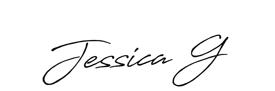 Create a beautiful signature design for name Jessica G. With this signature (Antro_Vectra_Bolder) fonts, you can make a handwritten signature for free. Jessica G signature style 7 images and pictures png