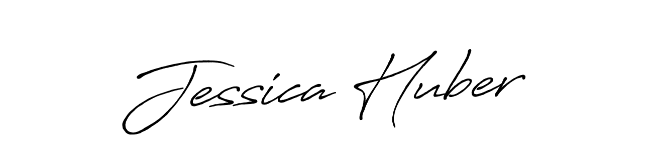 Create a beautiful signature design for name Jessica Huber. With this signature (Antro_Vectra_Bolder) fonts, you can make a handwritten signature for free. Jessica Huber signature style 7 images and pictures png