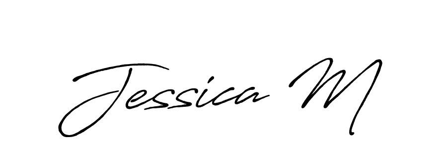 Create a beautiful signature design for name Jessica M. With this signature (Antro_Vectra_Bolder) fonts, you can make a handwritten signature for free. Jessica M signature style 7 images and pictures png