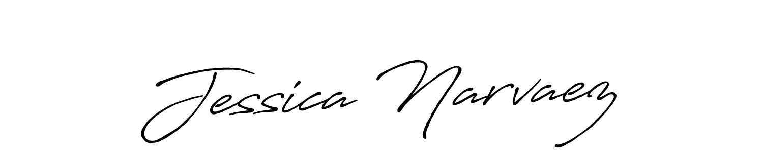 Create a beautiful signature design for name Jessica Narvaez. With this signature (Antro_Vectra_Bolder) fonts, you can make a handwritten signature for free. Jessica Narvaez signature style 7 images and pictures png