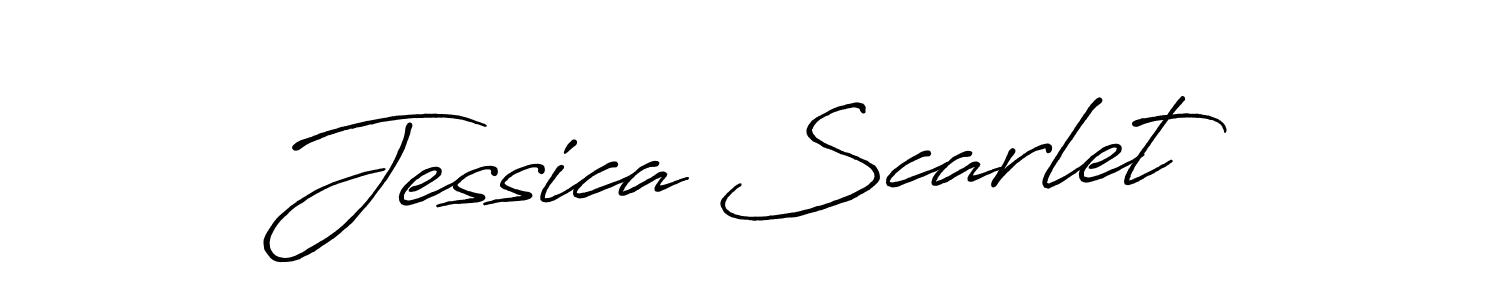 Design your own signature with our free online signature maker. With this signature software, you can create a handwritten (Antro_Vectra_Bolder) signature for name Jessica Scarlet. Jessica Scarlet signature style 7 images and pictures png