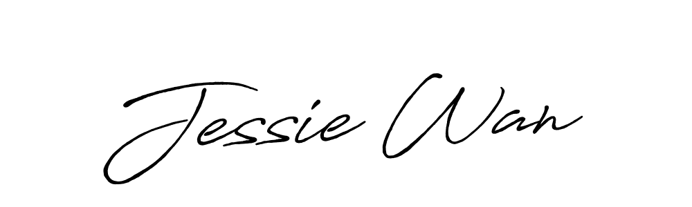 Jessie Wan stylish signature style. Best Handwritten Sign (Antro_Vectra_Bolder) for my name. Handwritten Signature Collection Ideas for my name Jessie Wan. Jessie Wan signature style 7 images and pictures png