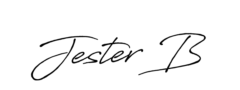 Similarly Antro_Vectra_Bolder is the best handwritten signature design. Signature creator online .You can use it as an online autograph creator for name Jester B. Jester B signature style 7 images and pictures png