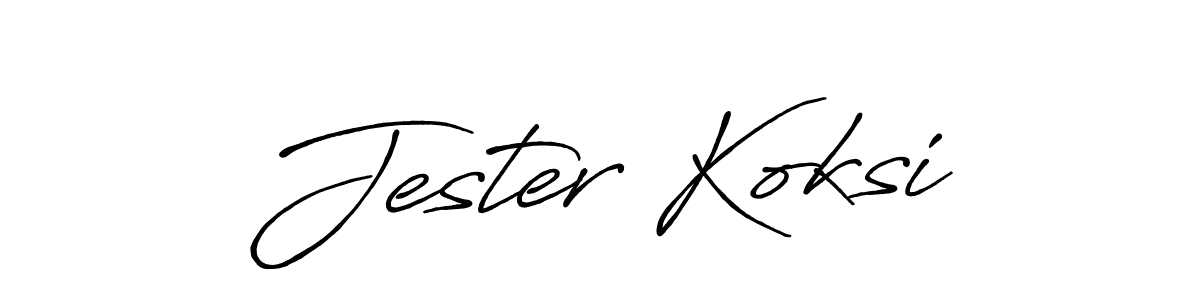 Also You can easily find your signature by using the search form. We will create Jester Koksi name handwritten signature images for you free of cost using Antro_Vectra_Bolder sign style. Jester Koksi signature style 7 images and pictures png