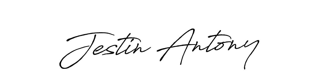 Make a beautiful signature design for name Jestin Antony. Use this online signature maker to create a handwritten signature for free. Jestin Antony signature style 7 images and pictures png