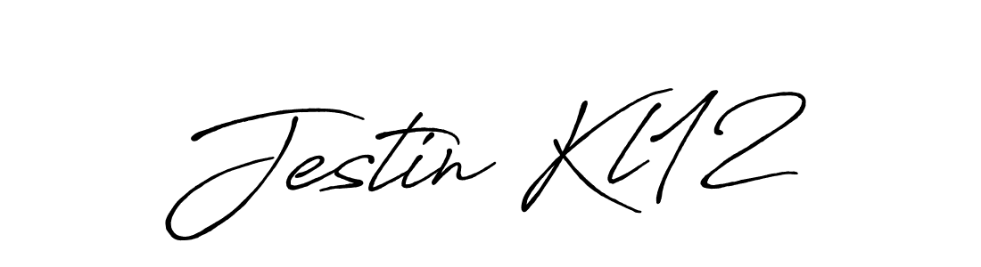 How to make Jestin Kl12 signature? Antro_Vectra_Bolder is a professional autograph style. Create handwritten signature for Jestin Kl12 name. Jestin Kl12 signature style 7 images and pictures png