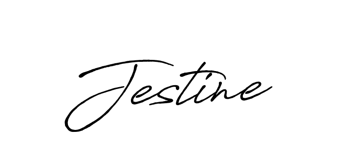 How to make Jestine name signature. Use Antro_Vectra_Bolder style for creating short signs online. This is the latest handwritten sign. Jestine signature style 7 images and pictures png