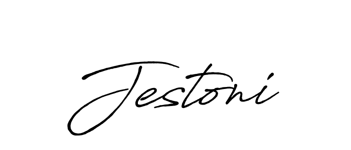 Create a beautiful signature design for name Jestoni. With this signature (Antro_Vectra_Bolder) fonts, you can make a handwritten signature for free. Jestoni signature style 7 images and pictures png