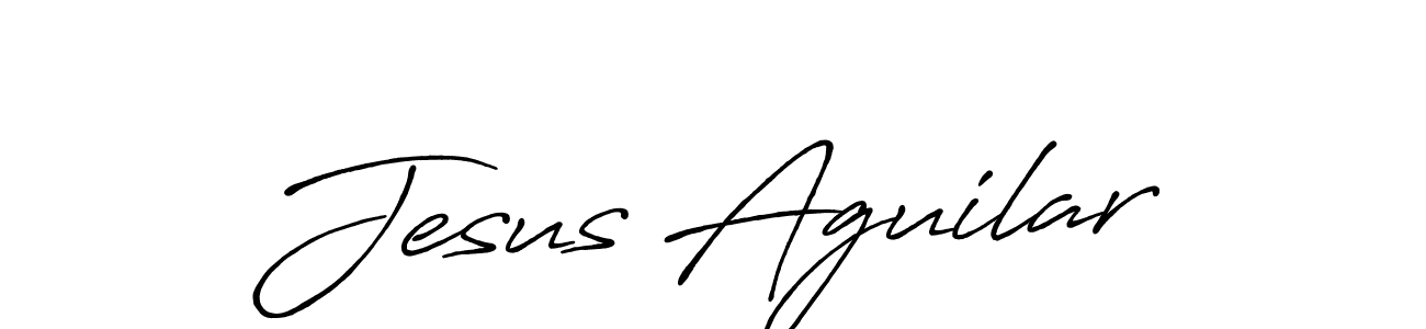 Design your own signature with our free online signature maker. With this signature software, you can create a handwritten (Antro_Vectra_Bolder) signature for name Jesus Aguilar. Jesus Aguilar signature style 7 images and pictures png