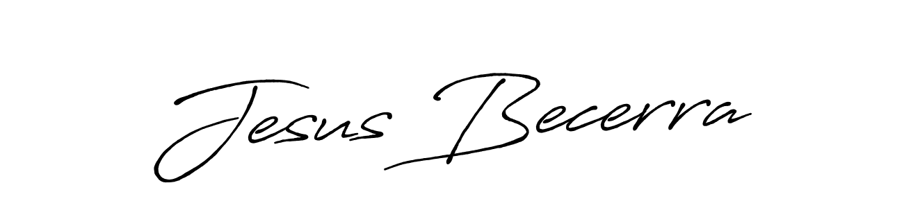 Design your own signature with our free online signature maker. With this signature software, you can create a handwritten (Antro_Vectra_Bolder) signature for name Jesus Becerra. Jesus Becerra signature style 7 images and pictures png