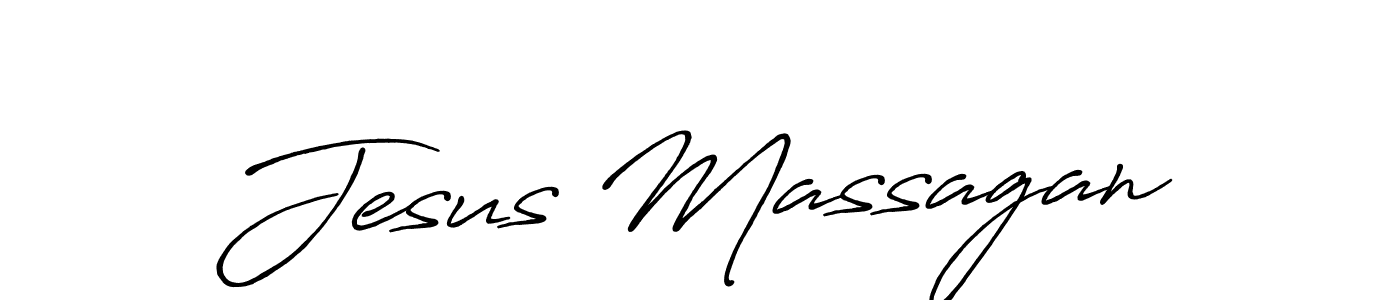 Create a beautiful signature design for name Jesus Massagan. With this signature (Antro_Vectra_Bolder) fonts, you can make a handwritten signature for free. Jesus Massagan signature style 7 images and pictures png