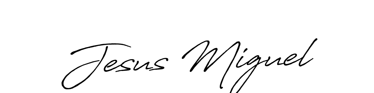 Create a beautiful signature design for name Jesus Miguel. With this signature (Antro_Vectra_Bolder) fonts, you can make a handwritten signature for free. Jesus Miguel signature style 7 images and pictures png