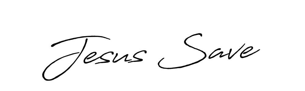 Jesus Save stylish signature style. Best Handwritten Sign (Antro_Vectra_Bolder) for my name. Handwritten Signature Collection Ideas for my name Jesus Save. Jesus Save signature style 7 images and pictures png