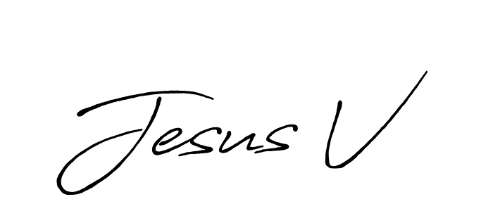 How to make Jesus V name signature. Use Antro_Vectra_Bolder style for creating short signs online. This is the latest handwritten sign. Jesus V signature style 7 images and pictures png