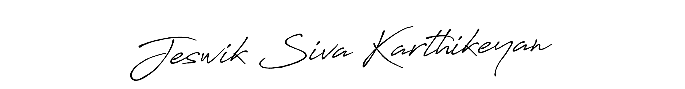 How to make Jeswik Siva Karthikeyan signature? Antro_Vectra_Bolder is a professional autograph style. Create handwritten signature for Jeswik Siva Karthikeyan name. Jeswik Siva Karthikeyan signature style 7 images and pictures png