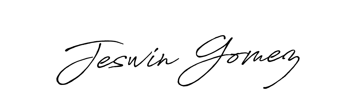 You should practise on your own different ways (Antro_Vectra_Bolder) to write your name (Jeswin Gomez) in signature. don't let someone else do it for you. Jeswin Gomez signature style 7 images and pictures png