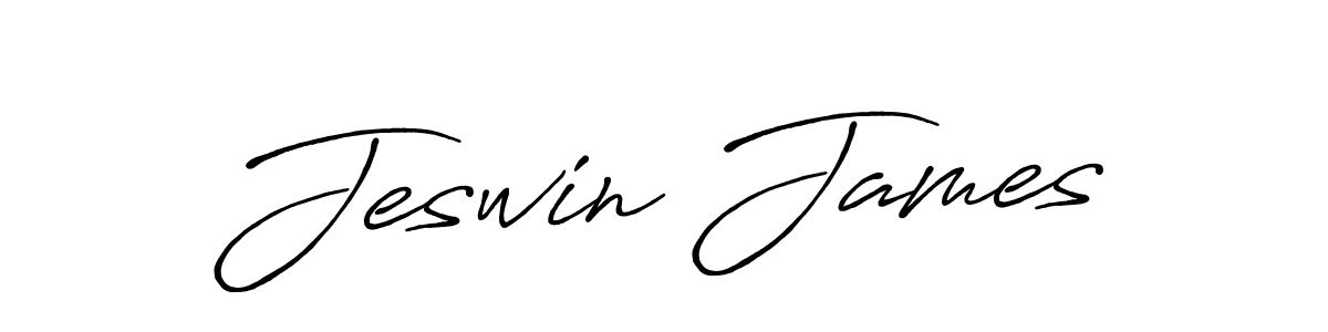 Create a beautiful signature design for name Jeswin James. With this signature (Antro_Vectra_Bolder) fonts, you can make a handwritten signature for free. Jeswin James signature style 7 images and pictures png