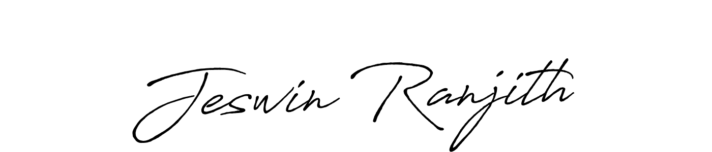 Also we have Jeswin Ranjith name is the best signature style. Create professional handwritten signature collection using Antro_Vectra_Bolder autograph style. Jeswin Ranjith signature style 7 images and pictures png