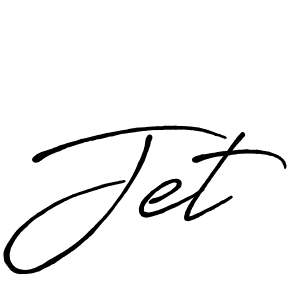 Jet stylish signature style. Best Handwritten Sign (Antro_Vectra_Bolder) for my name. Handwritten Signature Collection Ideas for my name Jet. Jet signature style 7 images and pictures png