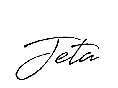 Create a beautiful signature design for name Jeta. With this signature (Antro_Vectra_Bolder) fonts, you can make a handwritten signature for free. Jeta signature style 7 images and pictures png